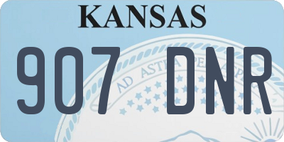 KS license plate 907DNR