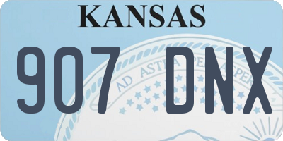 KS license plate 907DNX