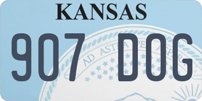 KS license plate 907DOG