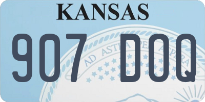 KS license plate 907DOQ