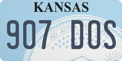 KS license plate 907DOS