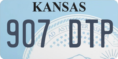 KS license plate 907DTP