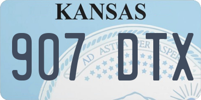 KS license plate 907DTX