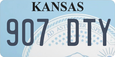 KS license plate 907DTY