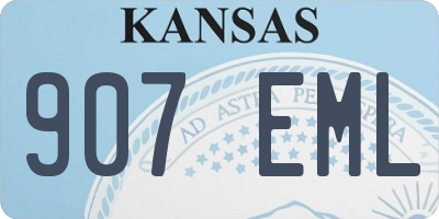 KS license plate 907EML