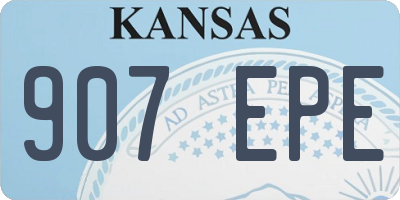 KS license plate 907EPE