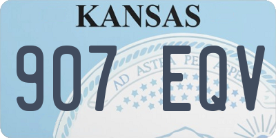 KS license plate 907EQV