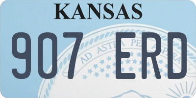 KS license plate 907ERD