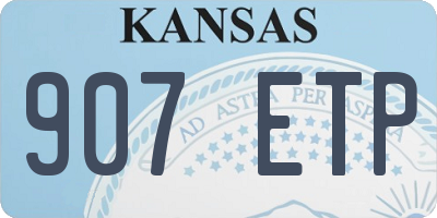 KS license plate 907ETP