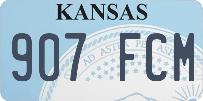 KS license plate 907FCM