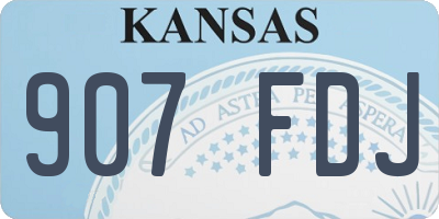 KS license plate 907FDJ