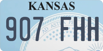 KS license plate 907FHH