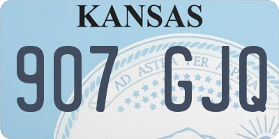 KS license plate 907GJQ