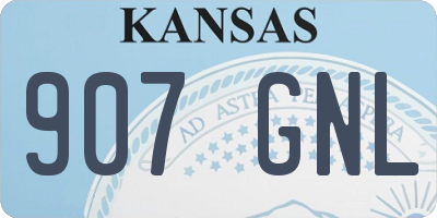 KS license plate 907GNL