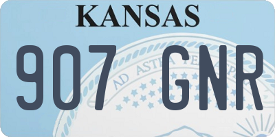 KS license plate 907GNR