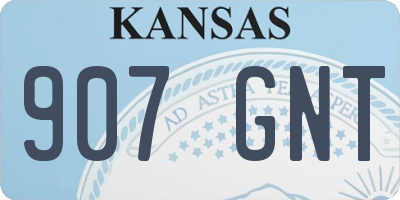 KS license plate 907GNT