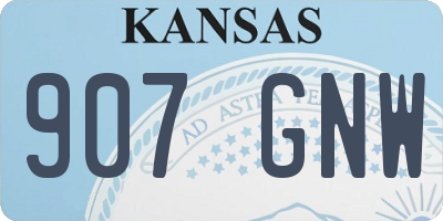 KS license plate 907GNW