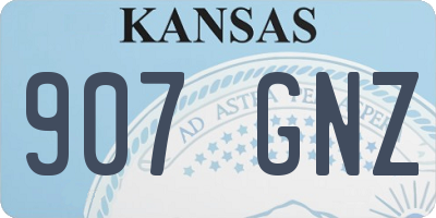 KS license plate 907GNZ