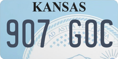 KS license plate 907GOC