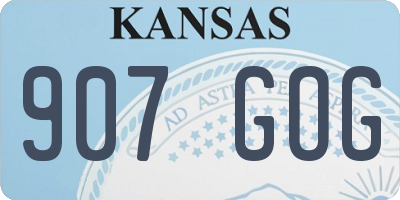 KS license plate 907GOG