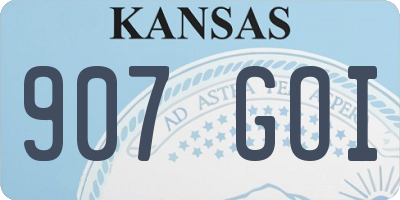 KS license plate 907GOI