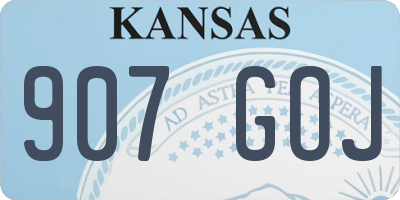KS license plate 907GOJ