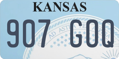 KS license plate 907GOQ
