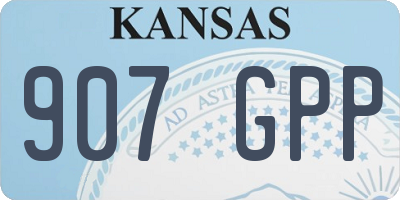 KS license plate 907GPP