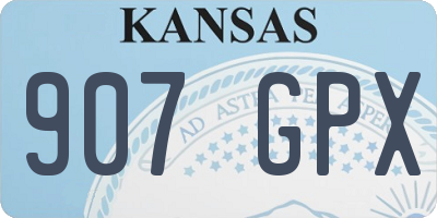 KS license plate 907GPX