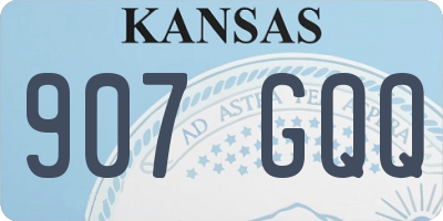 KS license plate 907GQQ
