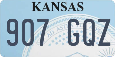 KS license plate 907GQZ