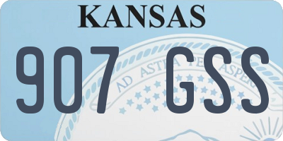 KS license plate 907GSS