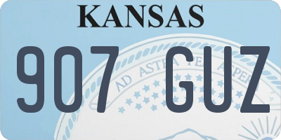 KS license plate 907GUZ