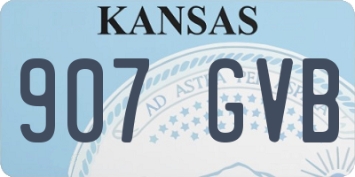 KS license plate 907GVB