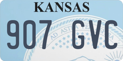 KS license plate 907GVC