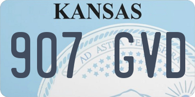 KS license plate 907GVD