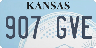 KS license plate 907GVE