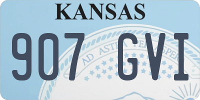 KS license plate 907GVI