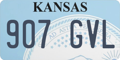 KS license plate 907GVL