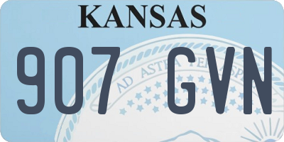 KS license plate 907GVN