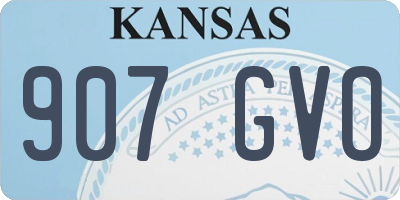 KS license plate 907GVO