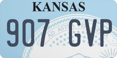 KS license plate 907GVP