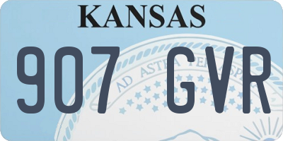 KS license plate 907GVR