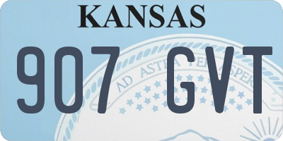 KS license plate 907GVT