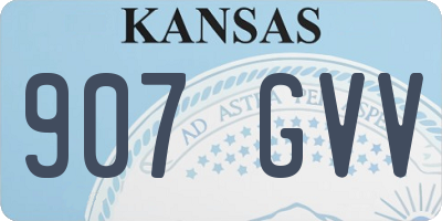 KS license plate 907GVV