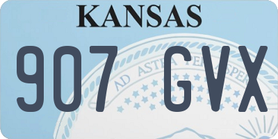KS license plate 907GVX