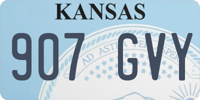 KS license plate 907GVY