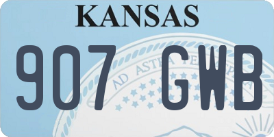 KS license plate 907GWB
