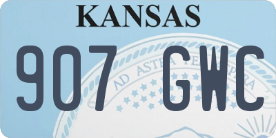 KS license plate 907GWC