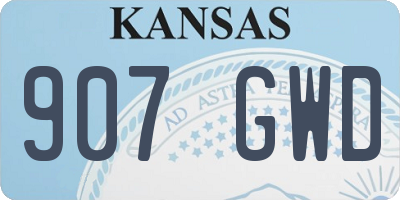 KS license plate 907GWD